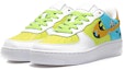 Lookbook 【定製球鞋】 Nike Air Force 1 低筒純白 空軍一號 衝浪少年 夏日海浪 水滴 情侶 休閒低幫 板鞋 女款 綠藍