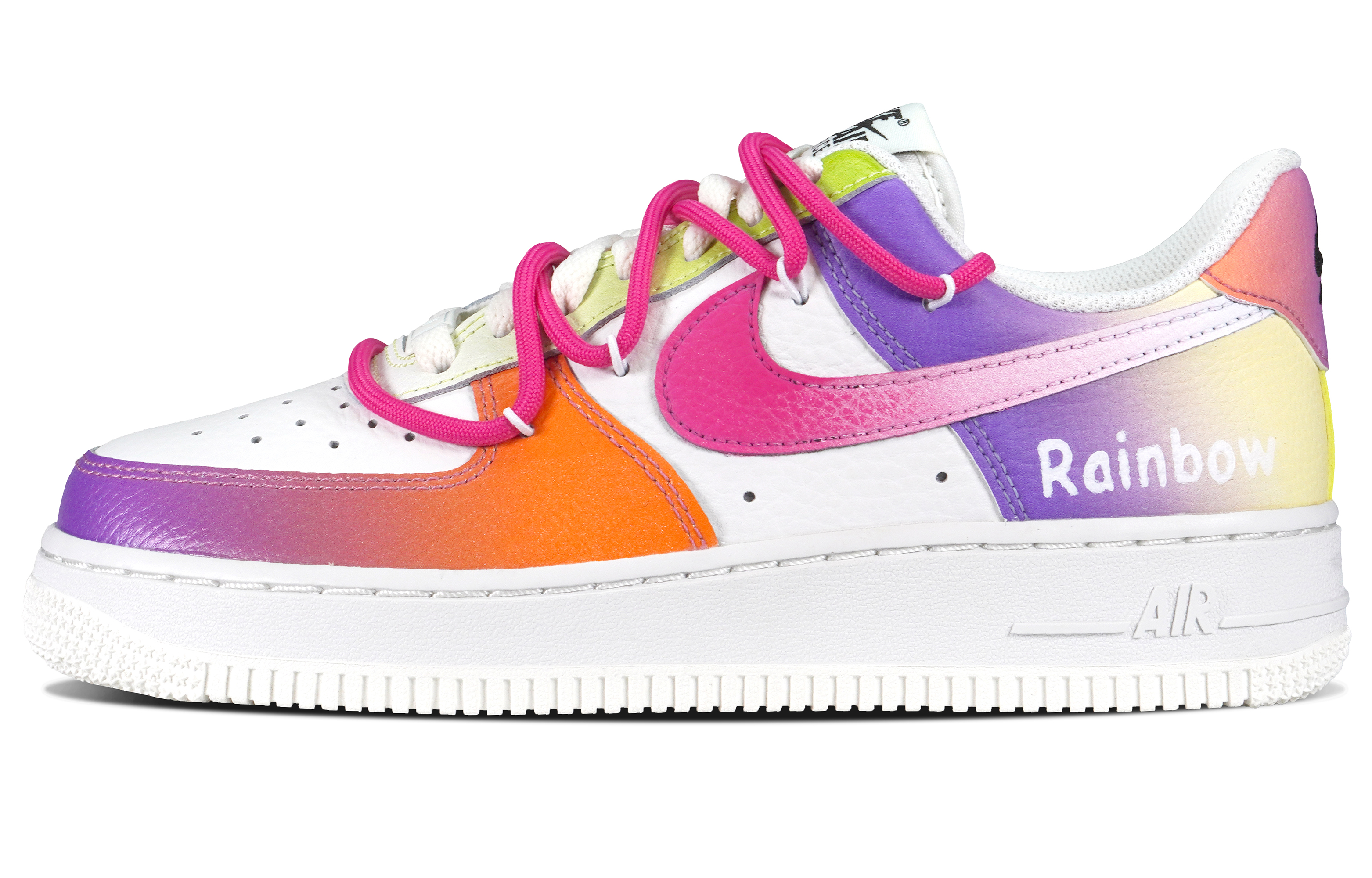 Buy (W) [定制鞋款] 耐克空军1低帮 '甜蜜反派 白-紫-红' FD0801-100(Team84-反派甜心)