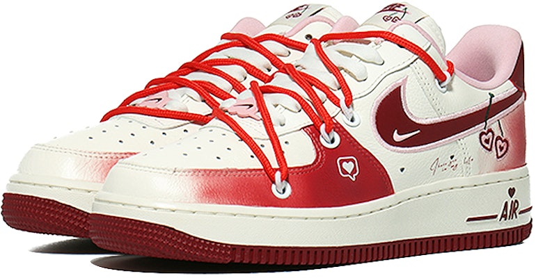 【訂製球鞋】Nike Air Force 1 Low 甜美櫻桃 甜美五月 防滑耐磨 低筒 板鞋 女款 白粉紅 Lookbook 【訂製球鞋】Nike Air Force 1 Low 甜美櫻桃 甜美五月 防滑耐磨 低筒 板鞋 女款 白粉紅
