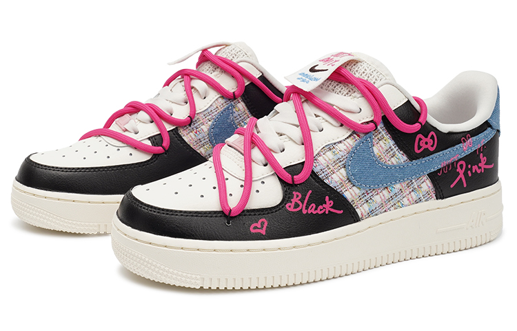 Lookbook (W) Zapatillas Nike Air Force 1 Low 'Sweet Cool Black-Pink-Blue' FJ7740-141(TeamI-女款黑粉小香风K黑粉蓝)