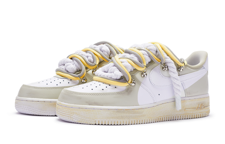 [Custom Shoes] (W) Nike Air Force 1 Low 'T10 Hand-Painted Cream Brown' 圖 3