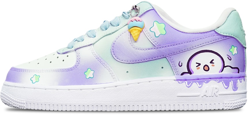 【客製化球鞋】 Nike Air Force 1 Low 07 紫甘藷抹茶冰淇淋 特製鞋盒 隨贈小熊 防滑 低筒 板鞋 女款 紫綠白 Buy 【客製化球鞋】 Nike Air Force 1 Low 07 紫甘藷抹茶冰淇淋 特製鞋盒 隨贈小熊 防滑 低筒 板鞋 女款 紫綠白