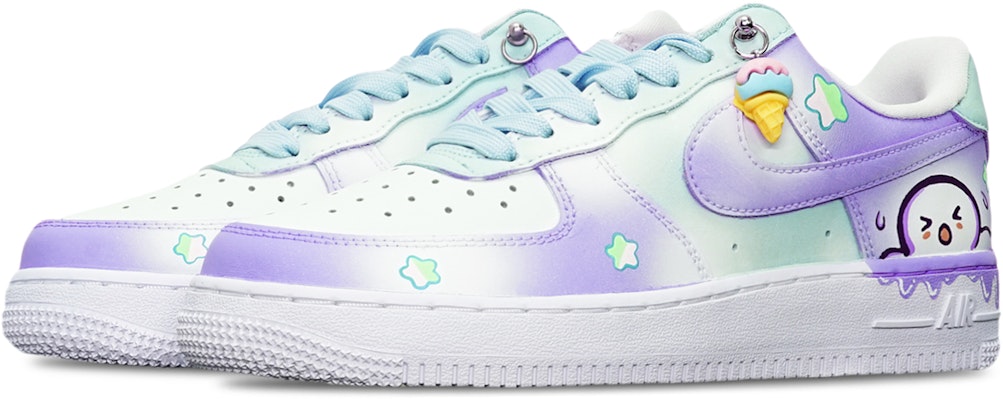 【客製化球鞋】 Nike Air Force 1 Low 07 紫甘藷抹茶冰淇淋 特製鞋盒 隨贈小熊 防滑 低筒 板鞋 女款 紫綠白 Lookbook 【客製化球鞋】 Nike Air Force 1 Low 07 紫甘藷抹茶冰淇淋 特製鞋盒 隨贈小熊 防滑 低筒 板鞋 女款 紫綠白