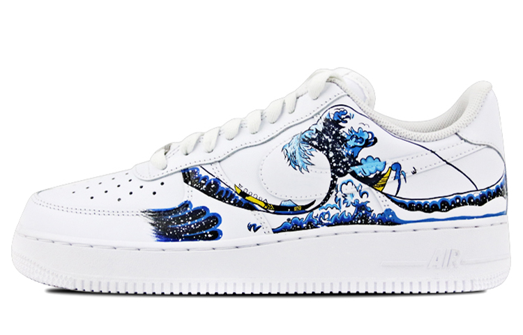 Buy (W) [Sepatu Customize] Nike Air Force 1 Low 'Gelombang Besar Kanagawa' 314192-117(Team叁-女款喷绘神奈川冲浪里)