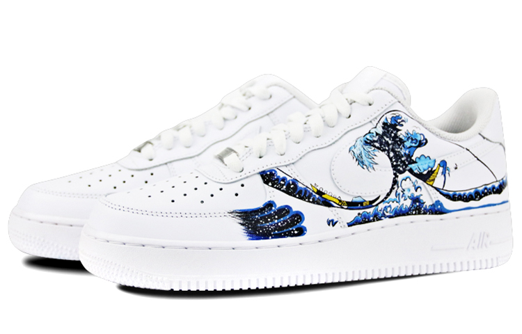 Lookbook (W) [Sepatu Customize] Nike Air Force 1 Low 'Gelombang Besar Kanagawa' 314192-117(Team叁-女款喷绘神奈川冲浪里)