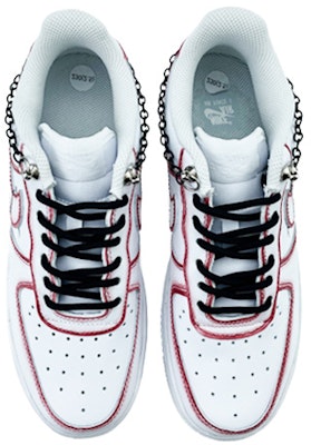 (W) AF1カスタム「茨薔薇白赤黒」 DD8959-100(Team40-AF1女款荆棘之心红黑) Shop (W) AF1カスタム「茨薔薇白赤黒」 DD8959-100(Team40-AF1女款荆棘之心红黑)