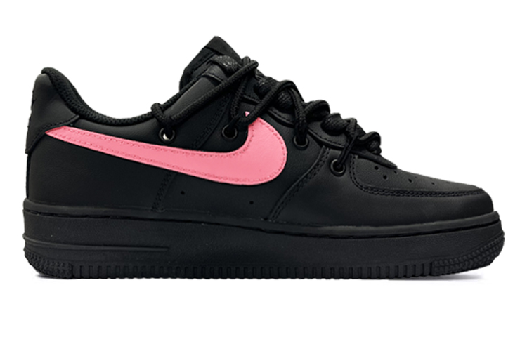 Order (W) [定制鞋款] 耐克空军一号低帮'Tiffany蓝黑解构卡通笑脸' DD8959-001(TeamK-粉色桃夭)