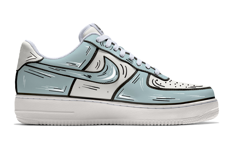 Order (W) [Sepatu Custom] Nike Air Force 1 Low 'Tiffany Comic Spray' DD8959-100(TeamB-二次元漫画风蒂芙尼薄荷绿)