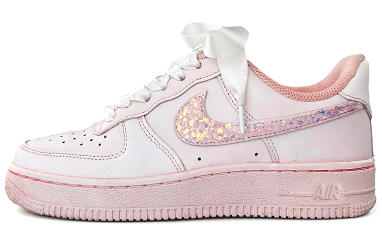 Buy (W) [定制鞋] 耐克 空军1 低帮 '三重白 粉色' DD8959-100(Team13-少女之瞳）