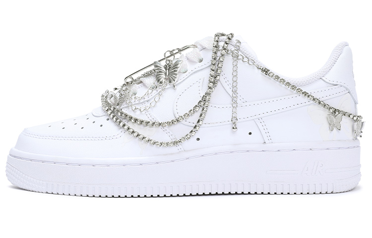 [Custom Shoes] (W) Nike Air Force 1 Low 'Triple White 3M RF Butterfly'