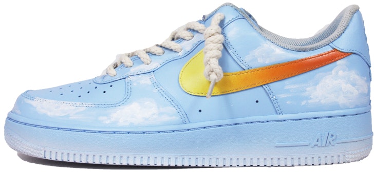 custom-shoes-women-nike-air-force-1-low-triple-white-blue-sky-gradient