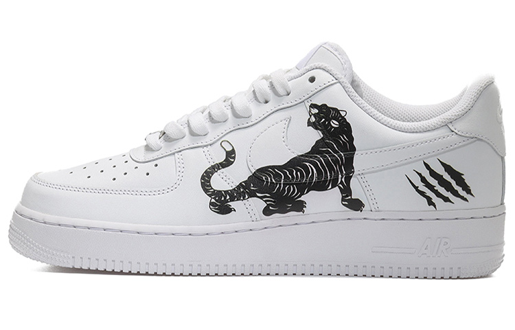 Buy 【定制球鞋】 Nike Air Force 1 Low Triple White 空軍一號 上山猛虎 中國風 新中式 潮流時尚 低幫 板鞋 女款 白黑