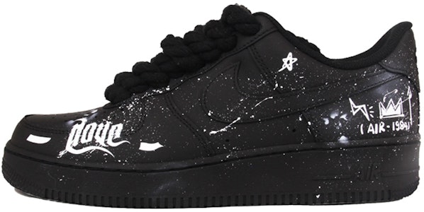 (W) 나이키 에어포스 1 로우 '올블랙' 커스텀 (Nike Air Force 1 Low 'All Black' Custom) DD8959-001(TeamJ-黑武士涂鸦女款) Buy (W) 나이키 에어포스 1 로우 '올블랙' 커스텀 (Nike Air Force 1 Low 'All Black' Custom) DD8959-001(TeamJ-黑武士涂鸦女款)