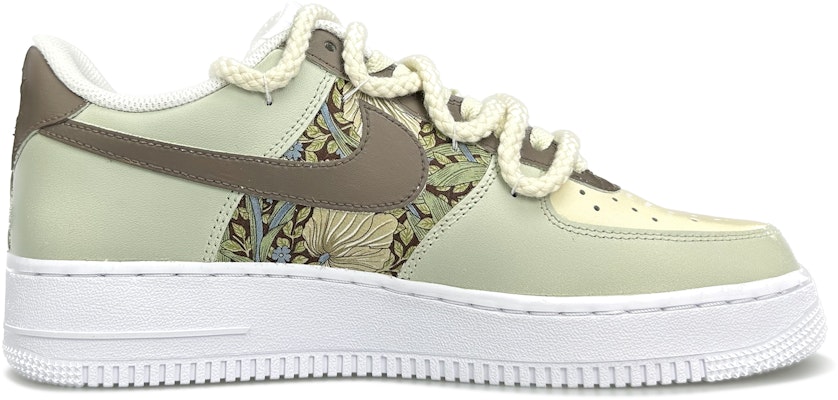 【定製球鞋】Nike Air Force 1 Low "Triple White" 莫里斯花園 低筒 板鞋 女款 米綠 Order 【定製球鞋】Nike Air Force 1 Low "Triple White" 莫里斯花園 低筒 板鞋 女款 米綠