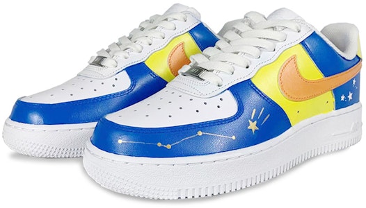 【定制球鞋】Nike Air Force 1 Low "Triple White" 空軍一號 星圖 Vibe風格 噴繪 低幫 板鞋 女款 藍橙黃 Lookbook 【定制球鞋】Nike Air Force 1 Low "Triple White" 空軍一號 星圖 Vibe風格 噴繪 低幫 板鞋 女款 藍橙黃