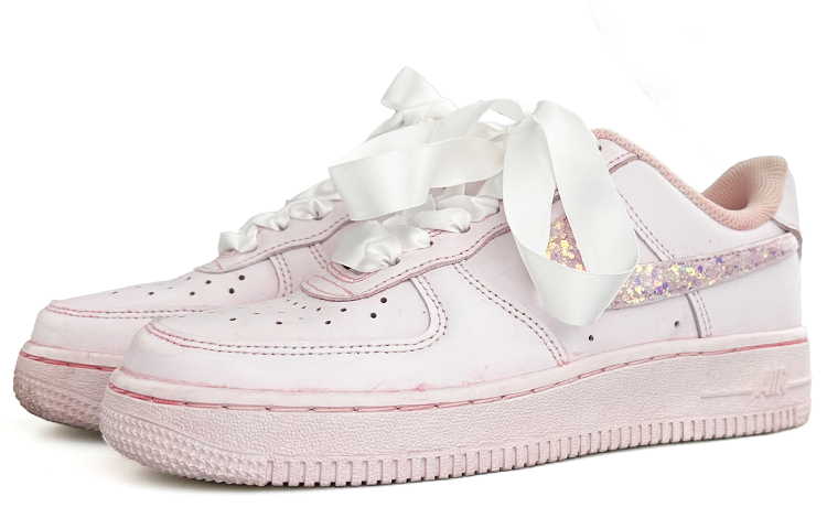 Lookbook (W) [定制鞋] 耐克 空军1 低帮 '三重白 粉色' DD8959-100(Team13-少女之瞳）