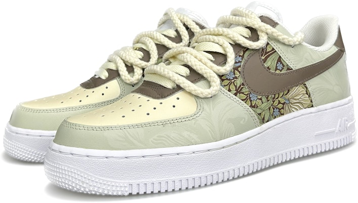 【定製球鞋】Nike Air Force 1 Low "Triple White" 莫里斯花園 低筒 板鞋 女款 米綠 Lookbook 【定製球鞋】Nike Air Force 1 Low "Triple White" 莫里斯花園 低筒 板鞋 女款 米綠