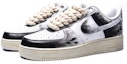 Lookbook 【定制球鞋】Nike Air Force 1 Low Triple White 空軍一號 水墨書法 中國風 氧化 祥云 麻繩鞋帶 復古 經典 低幫 板鞋 女款 黑白