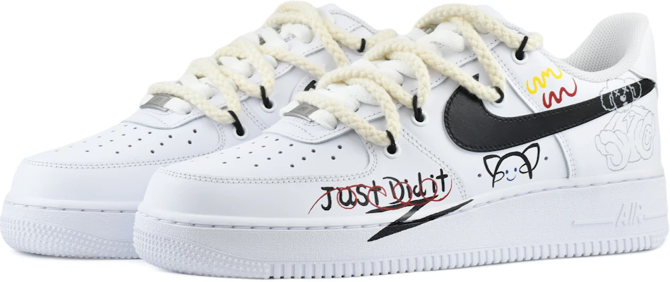 (W) ナイキ エアフォース1 ロー "落書きホワイト" (Nike AF1 ロー "ラクガキホワイト") DD8959-100(TeamD-女款小熊涂鸦) Lookbook (W) ナイキ エアフォース1 ロー "落書きホワイト" (Nike AF1 ロー "ラクガキホワイト") DD8959-100(TeamD-女款小熊涂鸦)