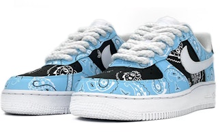 (W) 나이키 에어포스 1 로우 '화이트/UNC 블루' (커스텀) DD8959-100(Team肆-女款喷绘腰果花) Lookbook (W) 나이키 에어포스 1 로우 '화이트/UNC 블루' (커스텀) DD8959-100(Team肆-女款喷绘腰果花)