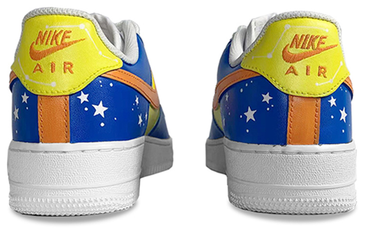 Shop (W) [Kasut Kustom] Nike Air Force 1 Low 'Triple White Vibe' DD8959-100(Team21-女款星图)