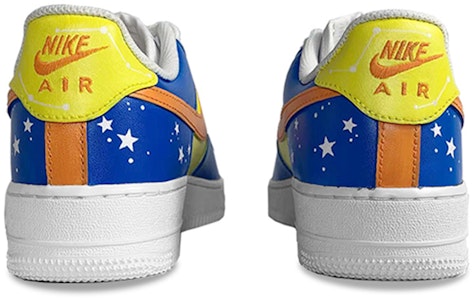 【定制球鞋】Nike Air Force 1 Low "Triple White" 空軍一號 星圖 Vibe風格 噴繪 低幫 板鞋 女款 藍橙黃 Shop 【定制球鞋】Nike Air Force 1 Low "Triple White" 空軍一號 星圖 Vibe風格 噴繪 低幫 板鞋 女款 藍橙黃