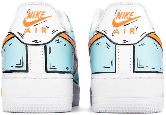 【定制球鞋】Nike Air Force 1 Low Triple White 空軍一號 卡通 二次元 簡約線條 低幫 板鞋 女款 藍橙黃 Shop 【定制球鞋】Nike Air Force 1 Low Triple White 空軍一號 卡通 二次元 簡約線條 低幫 板鞋 女款 藍橙黃
