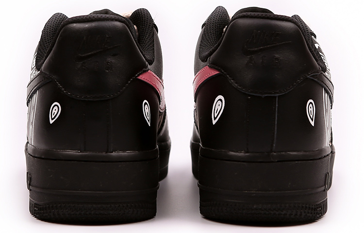 Shop (W) Nike Air Force 1 Personalizadas Negras con Cashew y Graffiti DD8959-001(Team4-女款腰果花)