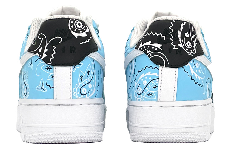 Purchase (W) 나이키 에어포스 1 로우 '화이트/UNC 블루' (커스텀) DD8959-100(Team肆-女款喷绘腰果花)