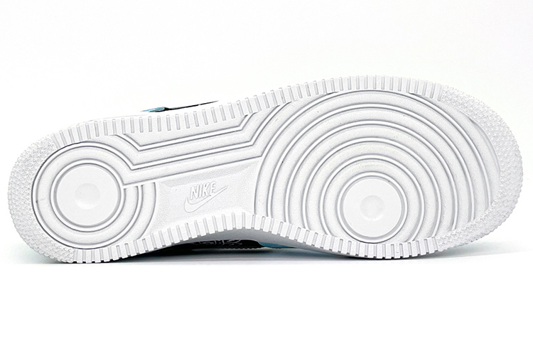 Details for (W) 나이키 에어포스 1 로우 '화이트/UNC 블루' (커스텀) DD8959-100(Team肆-女款喷绘腰果花)