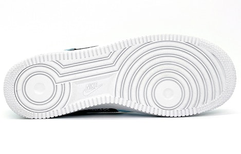 (W) 나이키 에어포스 1 로우 '화이트/UNC 블루' (커스텀) DD8959-100(Team肆-女款喷绘腰果花) Details for (W) 나이키 에어포스 1 로우 '화이트/UNC 블루' (커스텀) DD8959-100(Team肆-女款喷绘腰果花)