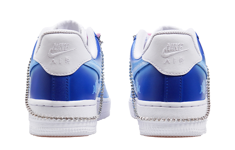 Details for (W) [定制鞋] 耐克空军1代低帮 '全白蓝渐变' DD8959-100(TeamP-款月亮女神渐变女款喷绘)