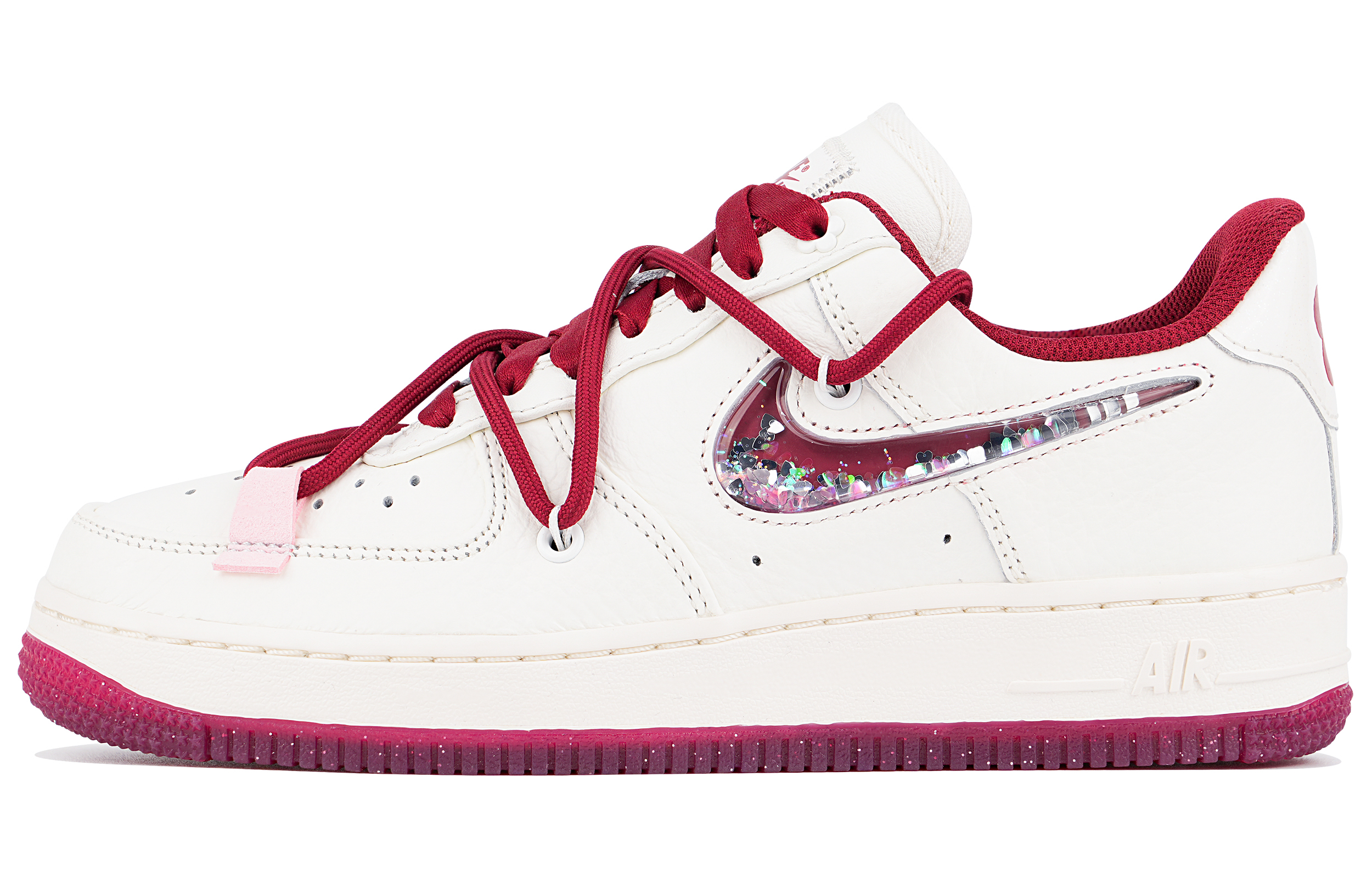 [Custom Shoes] (W) Nike Air Force 1 Low 'Valentine's Day White Pink'