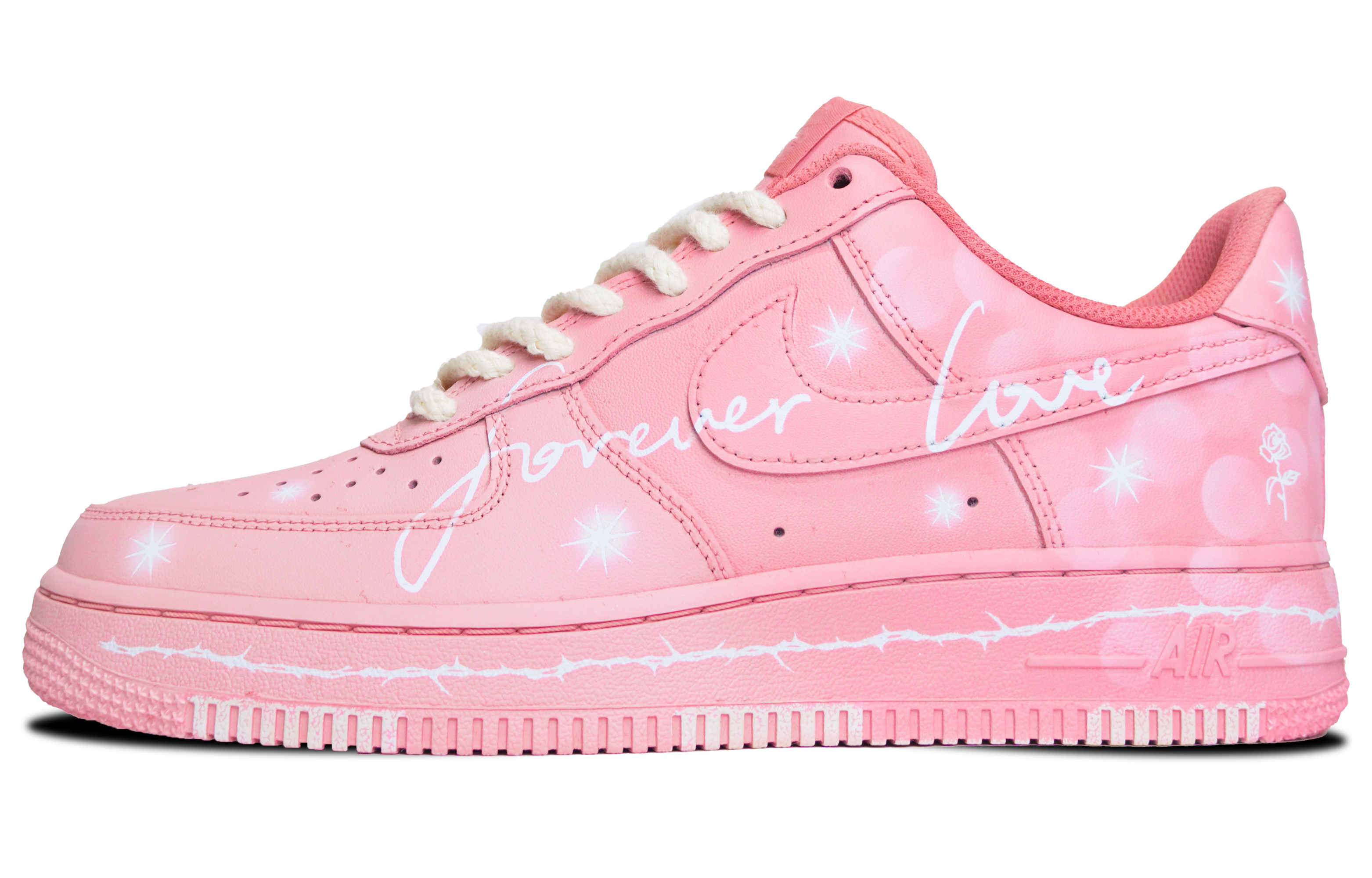 Buy 【客製化球鞋】Nike Air Force 1 Low 情人節限定 漸層染色 聖瓦倫丁 玫瑰花 低筒 板鞋 女款 粉色