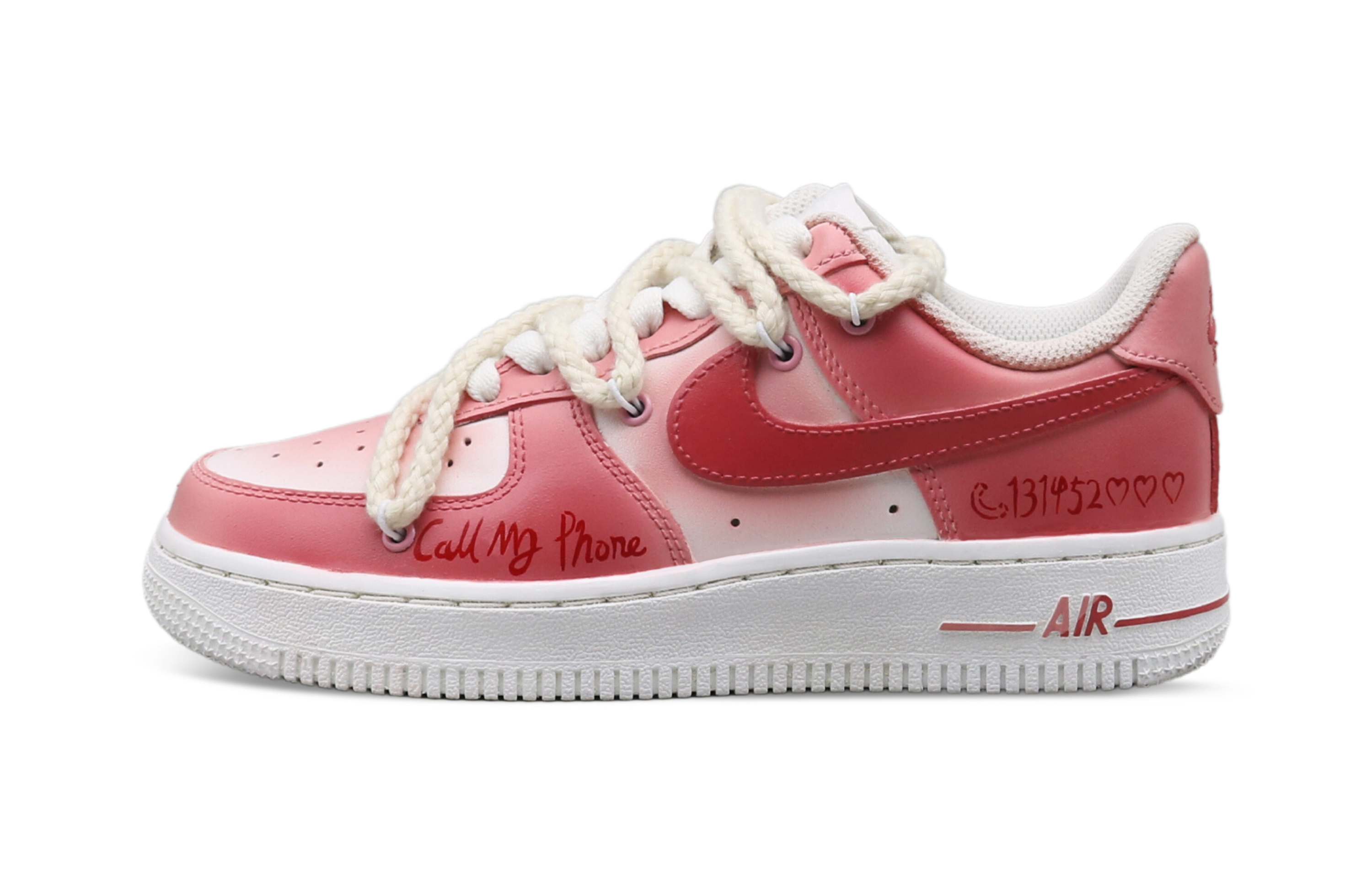 Buy (W) [Kasut Custom] Nike Air Force 1 Rendah 'Valentine's Day Gradient Pink' DD8959-100-458313