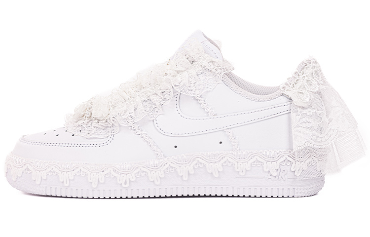 Buy 【定制球鞋】 Nike Air Force 1 Low 空軍一號 情人節禮物Lolita花嫁婚鞋 低幫 板鞋 女款 白色