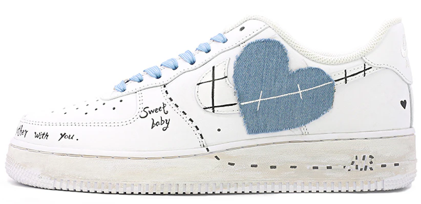 (W) Zapatillas Nike Air Force 1 Low 'San Valentín Denim Corazón' DD8959-100(TeamM-女款爱心牛仔白蓝) Buy (W) Zapatillas Nike Air Force 1 Low 'San Valentín Denim Corazón' DD8959-100(TeamM-女款爱心牛仔白蓝)