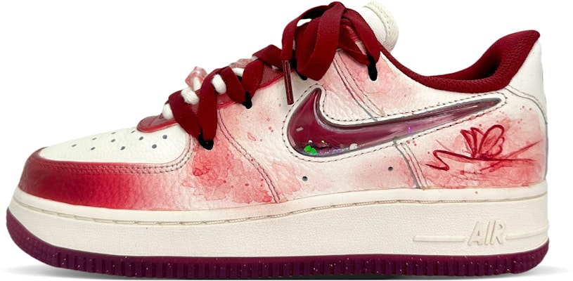 【客製球鞋】Nike Air Force 1 Low "情人節" 畢卡索製造 浪漫血脈 防滑耐磨 低筒 板鞋 女款 白紅 Order 【客製球鞋】Nike Air Force 1 Low "情人節" 畢卡索製造 浪漫血脈 防滑耐磨 低筒 板鞋 女款 白紅