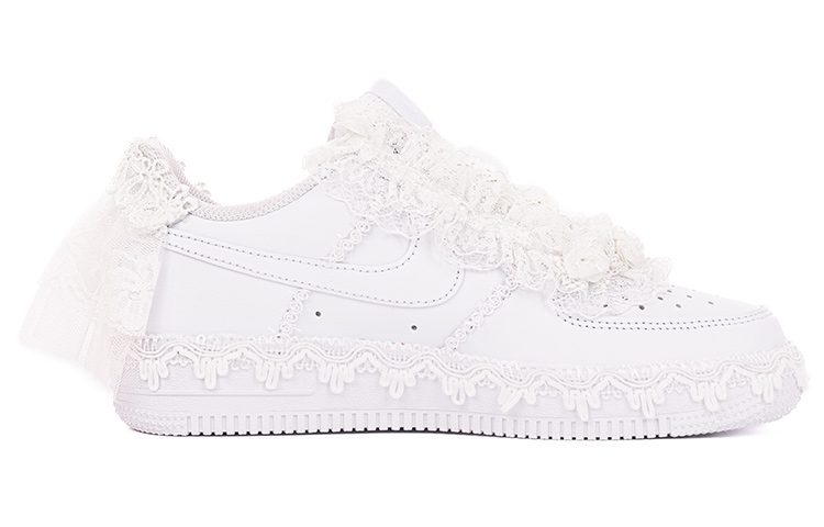 Order 【定制球鞋】 Nike Air Force 1 Low 空軍一號 情人節禮物Lolita花嫁婚鞋 低幫 板鞋 女款 白色