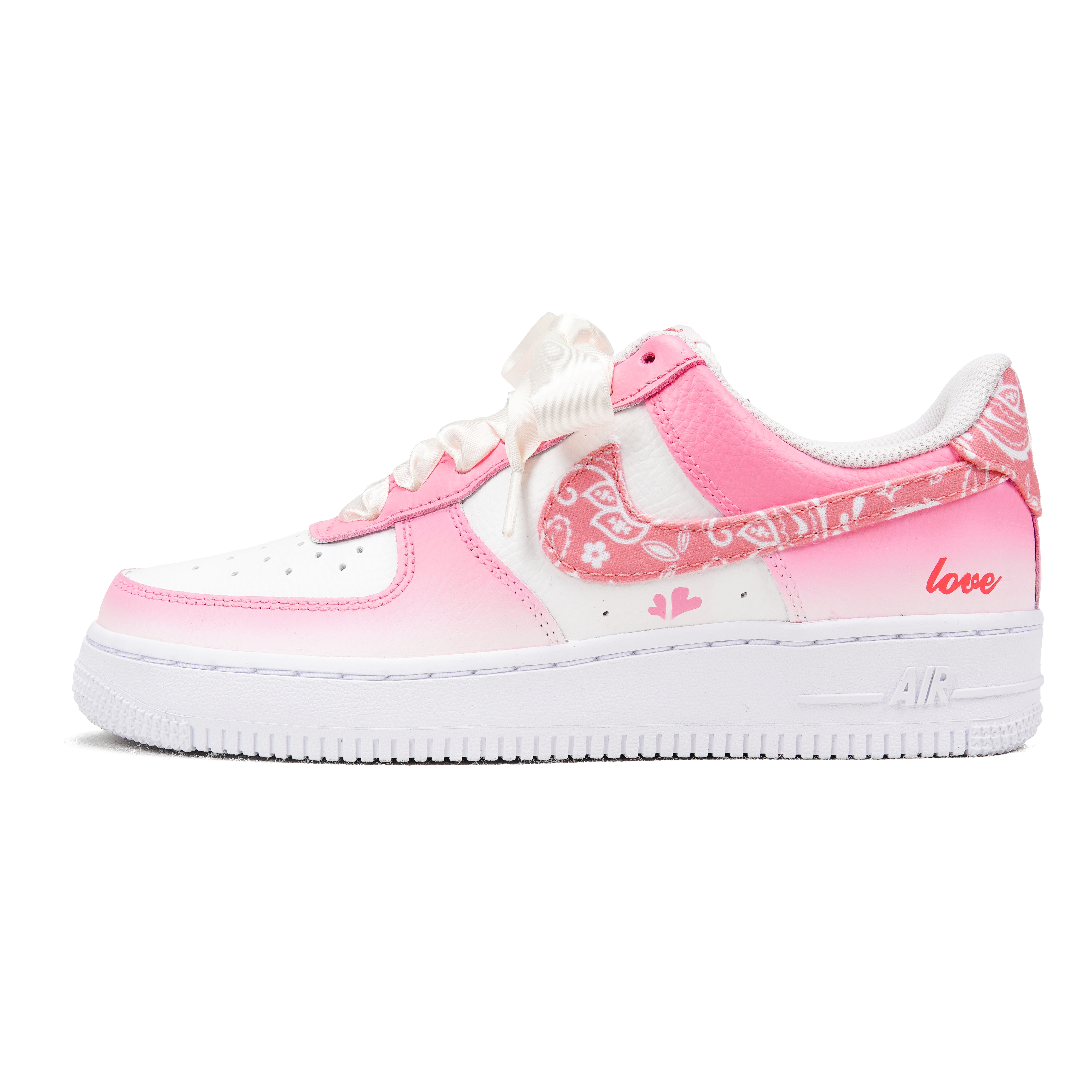 Order 【定制球鞋】Nike Air Force 1 Low 情人節主題系列 心有所屬 腰果花 禮盒 浪漫主義 防滑耐磨 低幫 板鞋 女款 漸變柔粉