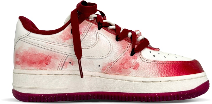 【客製球鞋】Nike Air Force 1 Low "情人節" 畢卡索製造 浪漫血脈 防滑耐磨 低筒 板鞋 女款 白紅 Lookbook 【客製球鞋】Nike Air Force 1 Low "情人節" 畢卡索製造 浪漫血脈 防滑耐磨 低筒 板鞋 女款 白紅