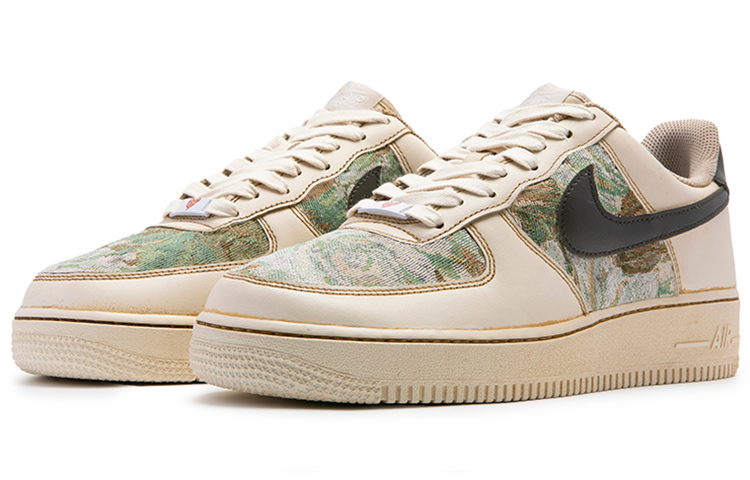 Lookbook (W) [定制鞋] 耐克Air Force 1低帮'情人节油画咖啡渍' DD8959-100(TeamB-女款咖啡染黑棕)