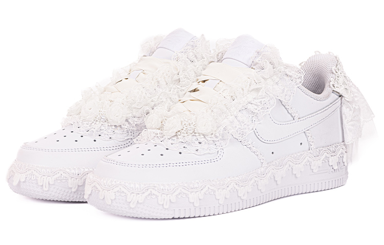Lookbook 【定制球鞋】 Nike Air Force 1 Low 空軍一號 情人節禮物Lolita花嫁婚鞋 低幫 板鞋 女款 白色
