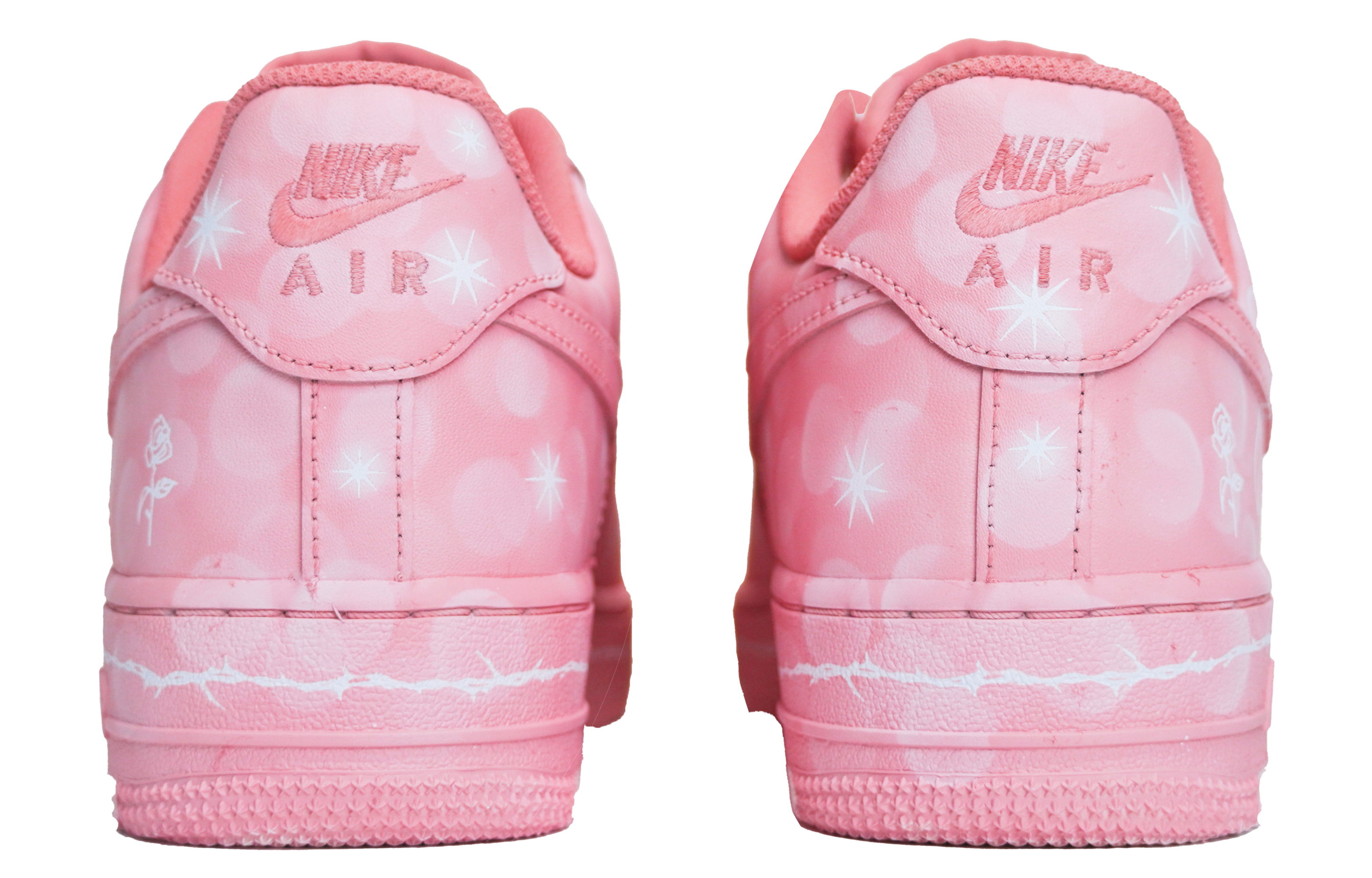 Shop 【客製化球鞋】Nike Air Force 1 Low 情人節限定 漸層染色 聖瓦倫丁 玫瑰花 低筒 板鞋 女款 粉色