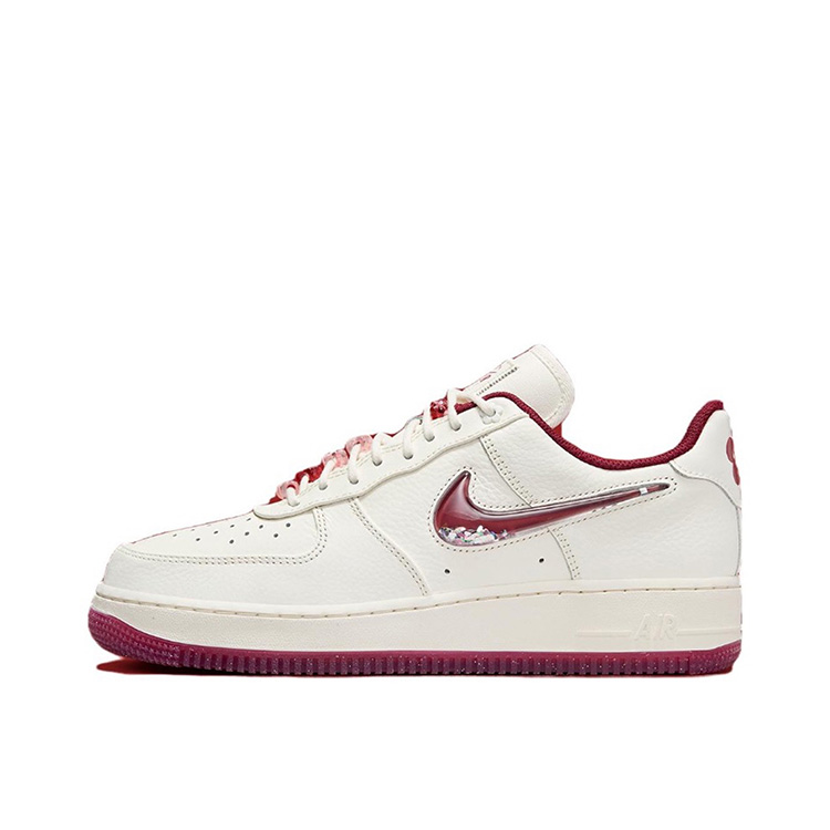 Sizing 【客製球鞋】Nike Air Force 1 Low "情人節" 畢卡索製造 浪漫血脈 防滑耐磨 低筒 板鞋 女款 白紅