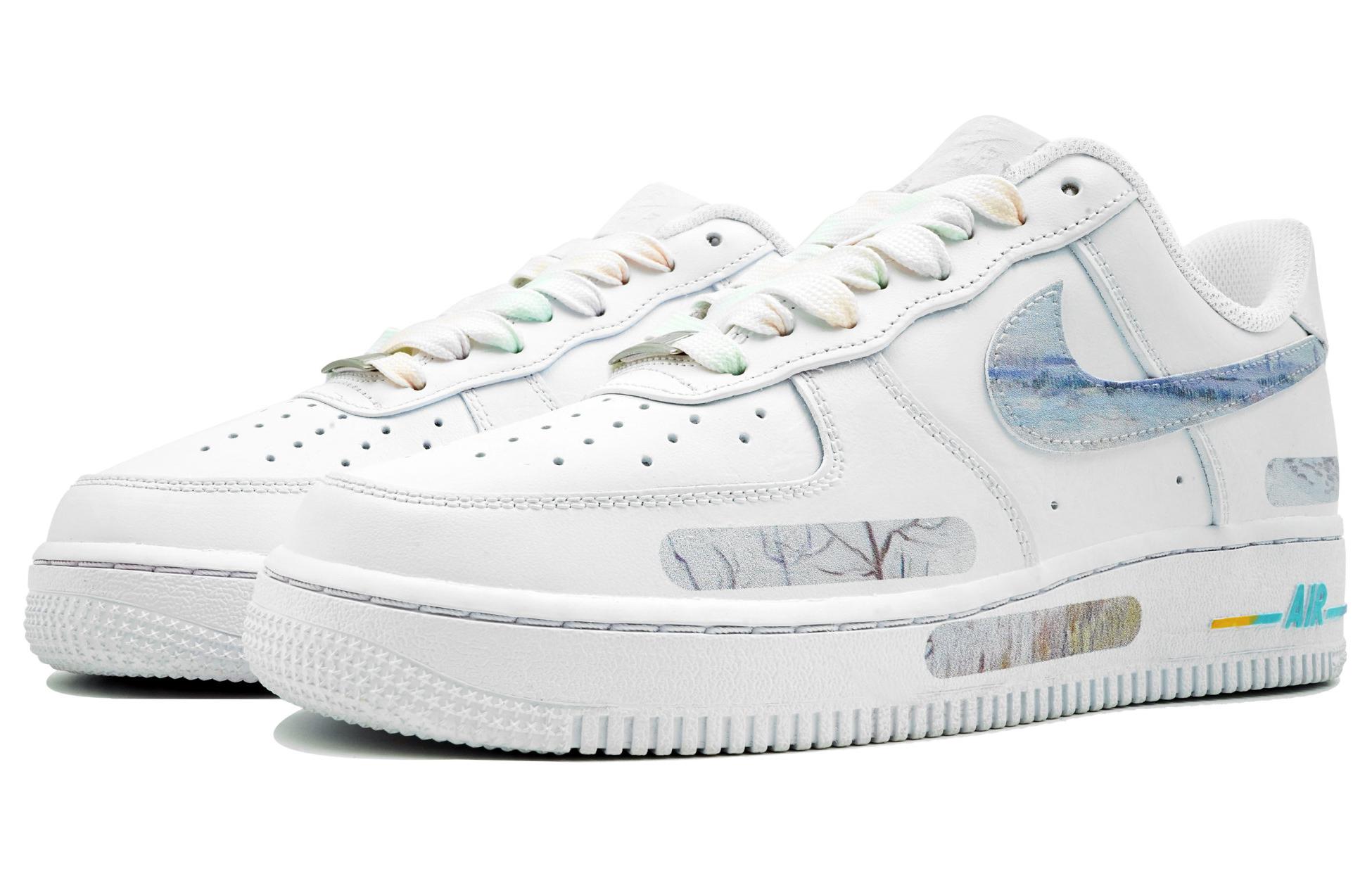 Shop 【訂製球鞋】 Nike Air Force 1 萬花弄 藝術時刻 梵高 阿爾勒的雪景 經典 復古 時尚 簡約 潮流 百搭 運動 低幫 板鞋 女款 白色
