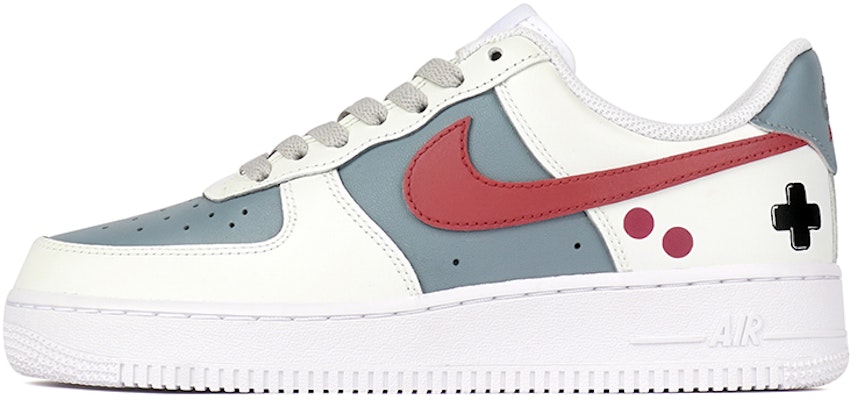 【定制球鞋】Nike Air Force 1 Low 合成革 遊戲機 塗鴉 復古 做舊 低幫 板鞋 女款 灰紅 Buy 【定制球鞋】Nike Air Force 1 Low 合成革 遊戲機 塗鴉 復古 做舊 低幫 板鞋 女款 灰紅