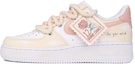 Buy 【定製球鞋】Nike Air Force 1 Low 空軍一號 玫瑰布貼 復古 做舊 低筒 板鞋 女款 米白