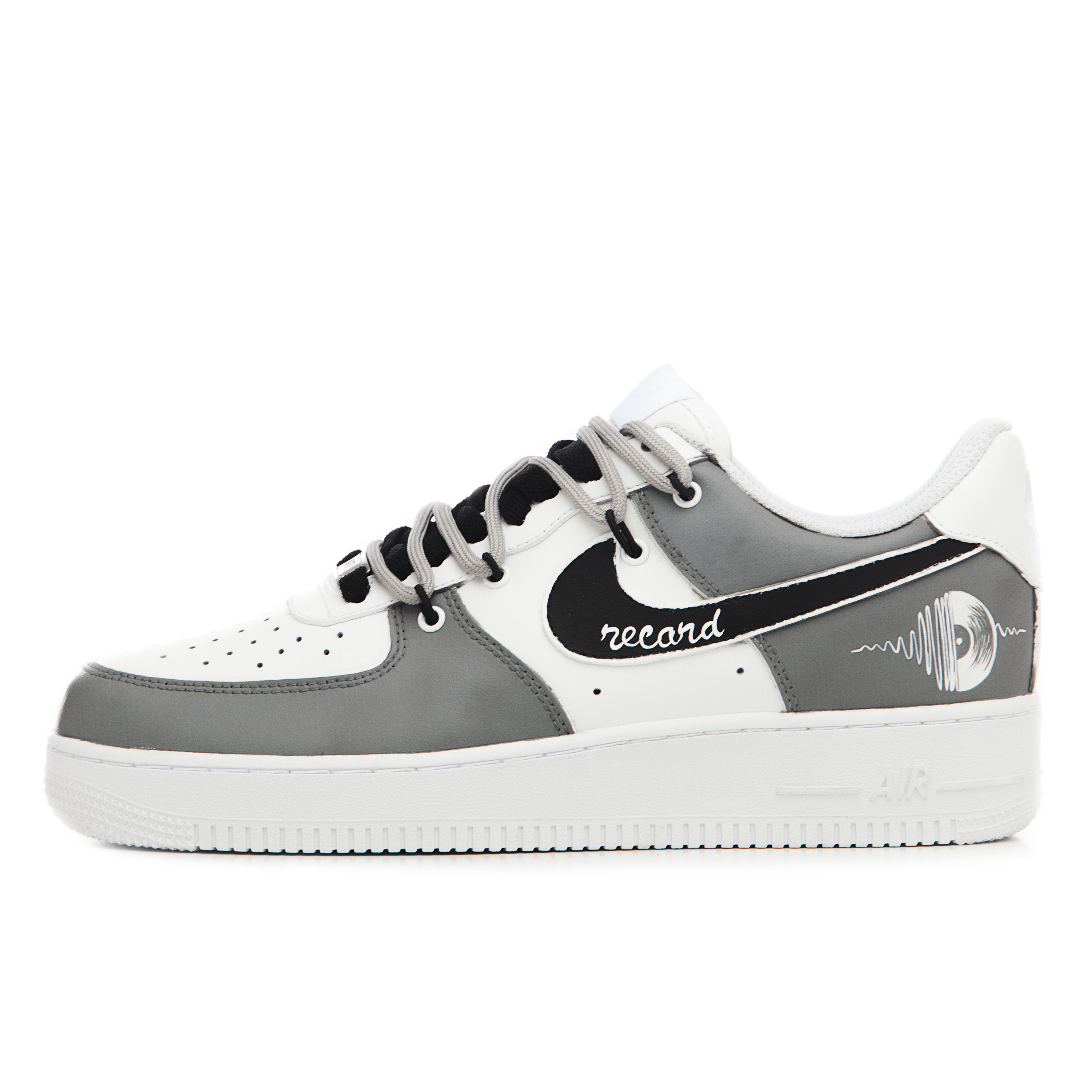 [Custom Shoes] (W) Nike Air Force 1 Low 'Vintage Vinyl Grey-White'