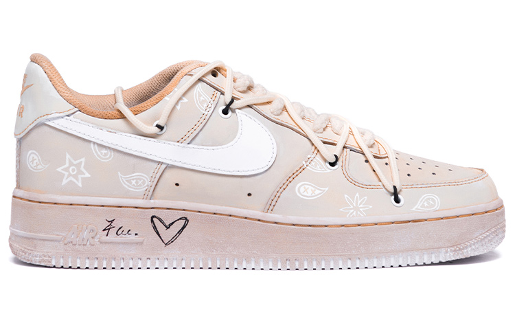 Order (W) [定制鞋] 耐克空军一号低帮‘复古粉色佩斯利’ DD8959-100(Team31-女款复古腰果花茶棕)